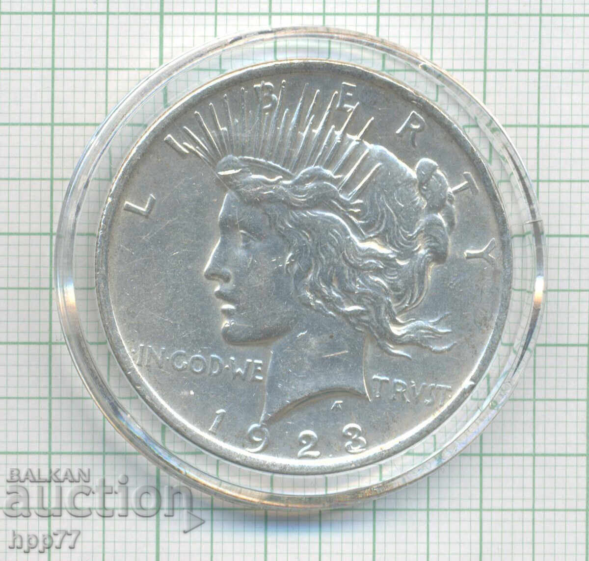 Monedă argintată SUA 5