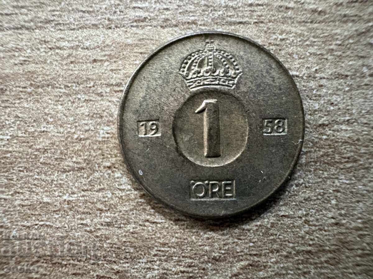 Σουηδία - 1 öre (1958)