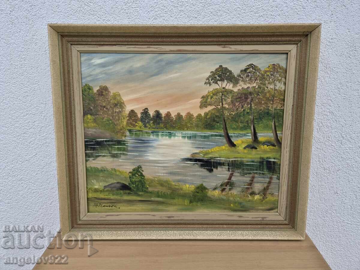 Авторска картина с маслени бои върху фазер!!! с цена € 0.01 | 0.02 лв.