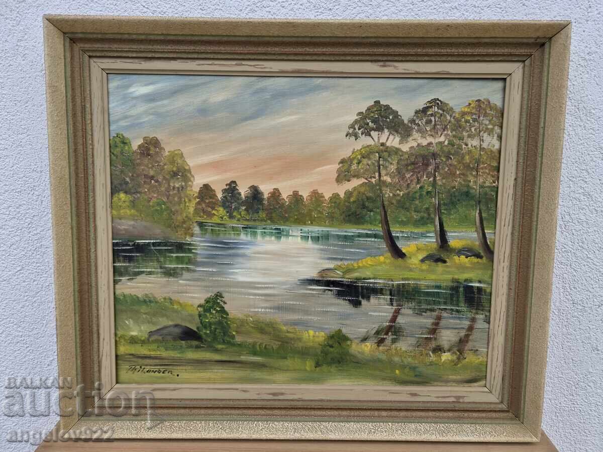 Авторска картина с маслени бои върху фазер!!! - 5