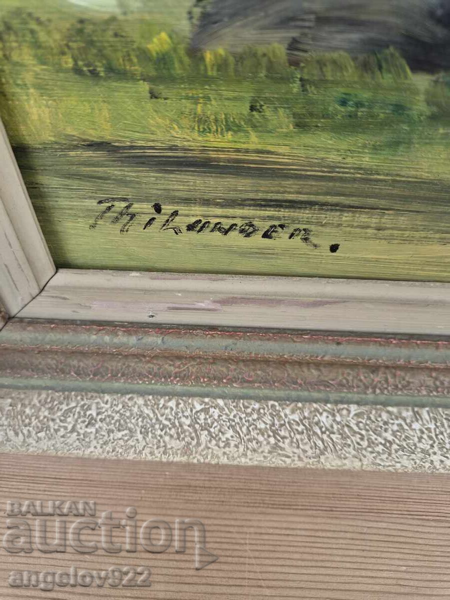 Авторска картина с маслени бои върху фазер!!! - 6