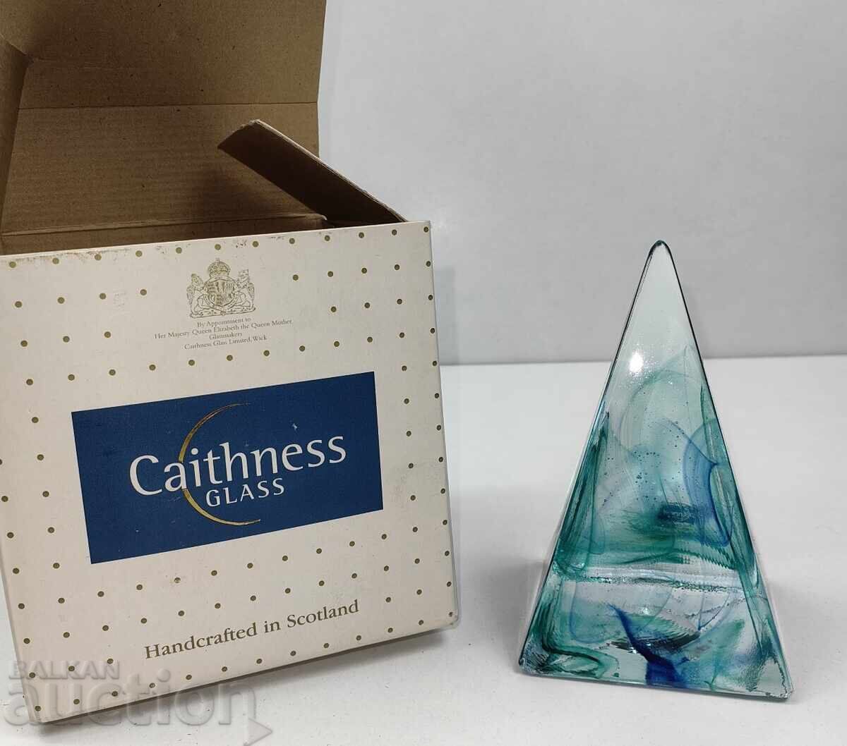 ΓΥΑΛΙΝΗ ΠΥΡΑΜΙΔΑ ΦΙΓΟΥΡΑ ΑΓΑΛΜΑΤΙΔΙΟ ΠΕΤΡΟΣΕΝΤΟΝ ΧΡΩΜΑΣΤΟ ΓΥΑΛΙ