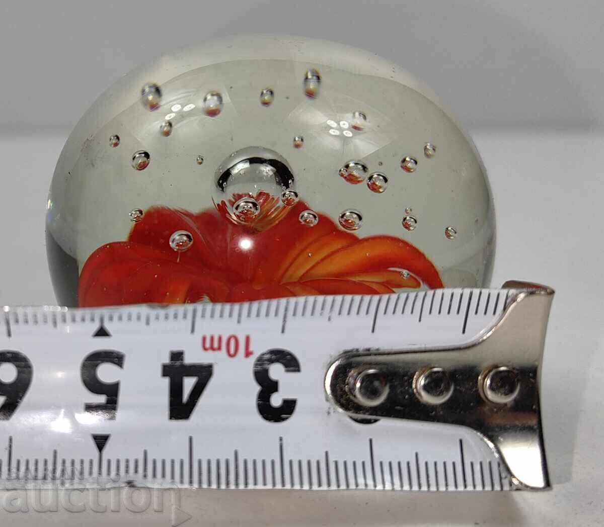 СТЪКЛЕНА ФИГУРА СТАТУЕТКА ПРЕСПАПИЕ ОТЛИЧНО ЦВЕТЕ ЦВЕТЯ - 5