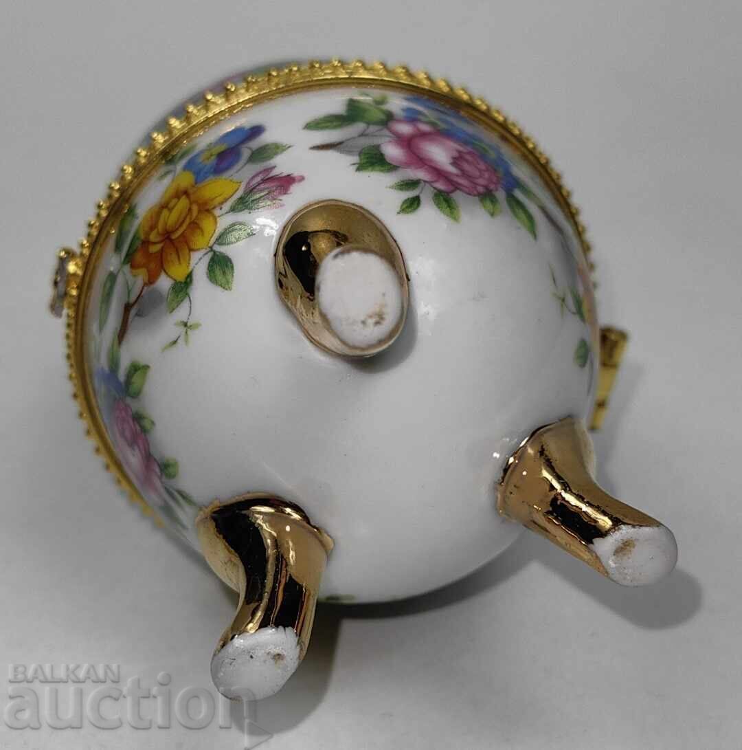 Μεγάλο πορσελάνινο αυγό κουτί για κοσμήματα - 6