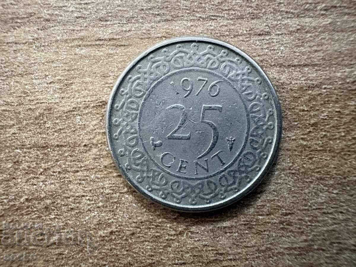 Суринам - 25 цента (1976)