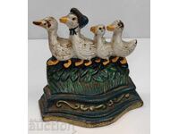 FIGURINĂ METALICĂ TURNATĂ, STATUETĂ, RAȚĂ, RAȚĂ