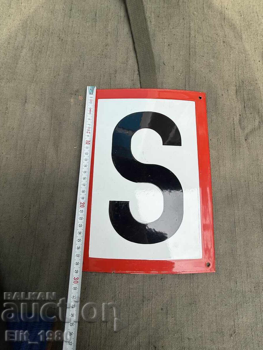 Enamelled sign from Switzerland