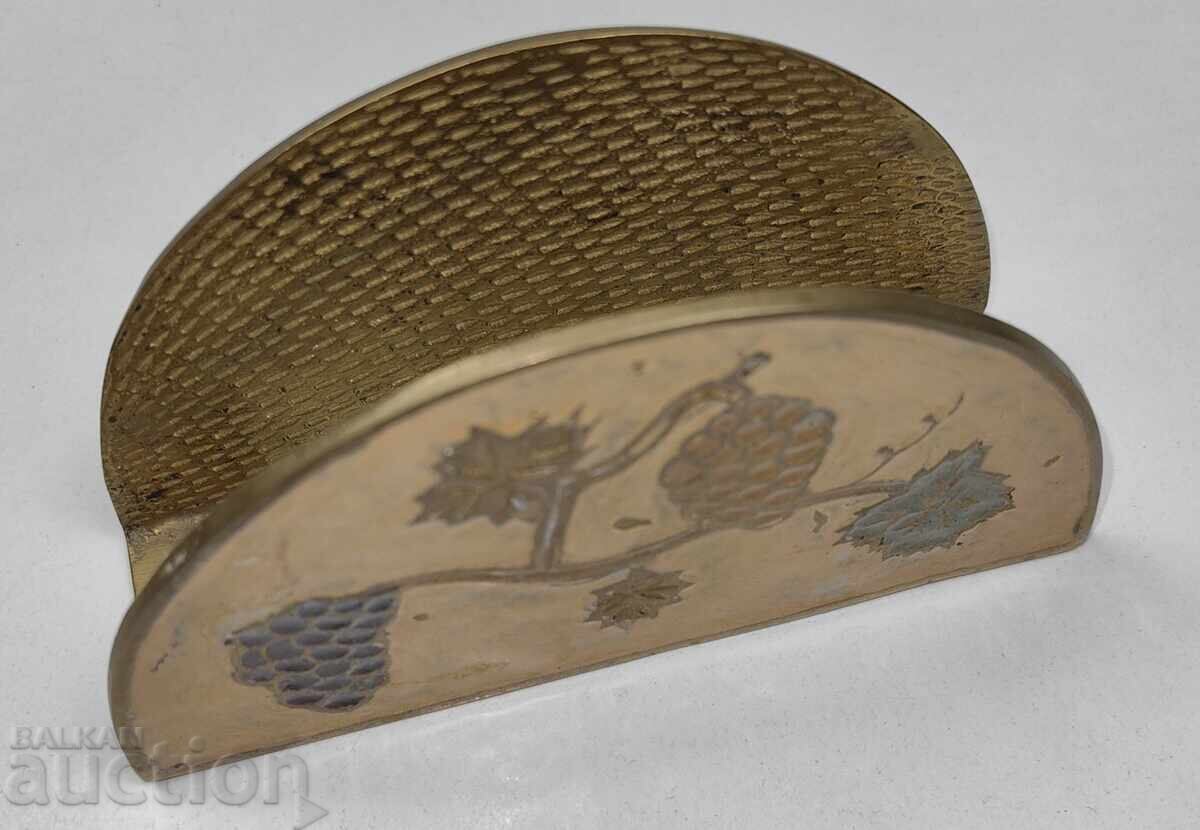 Suport metalic emailat pentru șervețele, suport de șervețele, email, viță de vie - 5