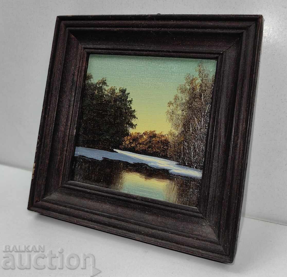 МАЛКА МИНИАТЮРНА МАСЛЕНА КАРТИНА РАМКА МАСЛО ПЕЙЗАЖ с цена € 5.00 | 9.78 лв. МАЛКА МИНИАТЮРНА МАСЛЕНА КАРТИНА РАМКА МАСЛО ПЕЙЗАЖ с цена € 5.00 | 9.78 лв.