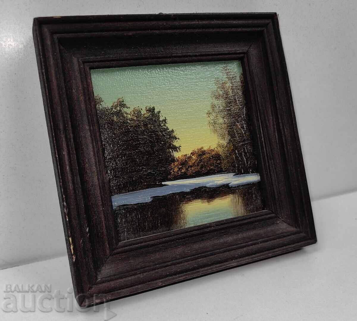 Аукцион МАЛКА МИНИАТЮРНА МАСЛЕНА КАРТИНА РАМКА МАСЛО ПЕЙЗАЖ Аукцион МАЛКА МИНИАТЮРНА МАСЛЕНА КАРТИНА РАМКА МАСЛО ПЕЙЗАЖ