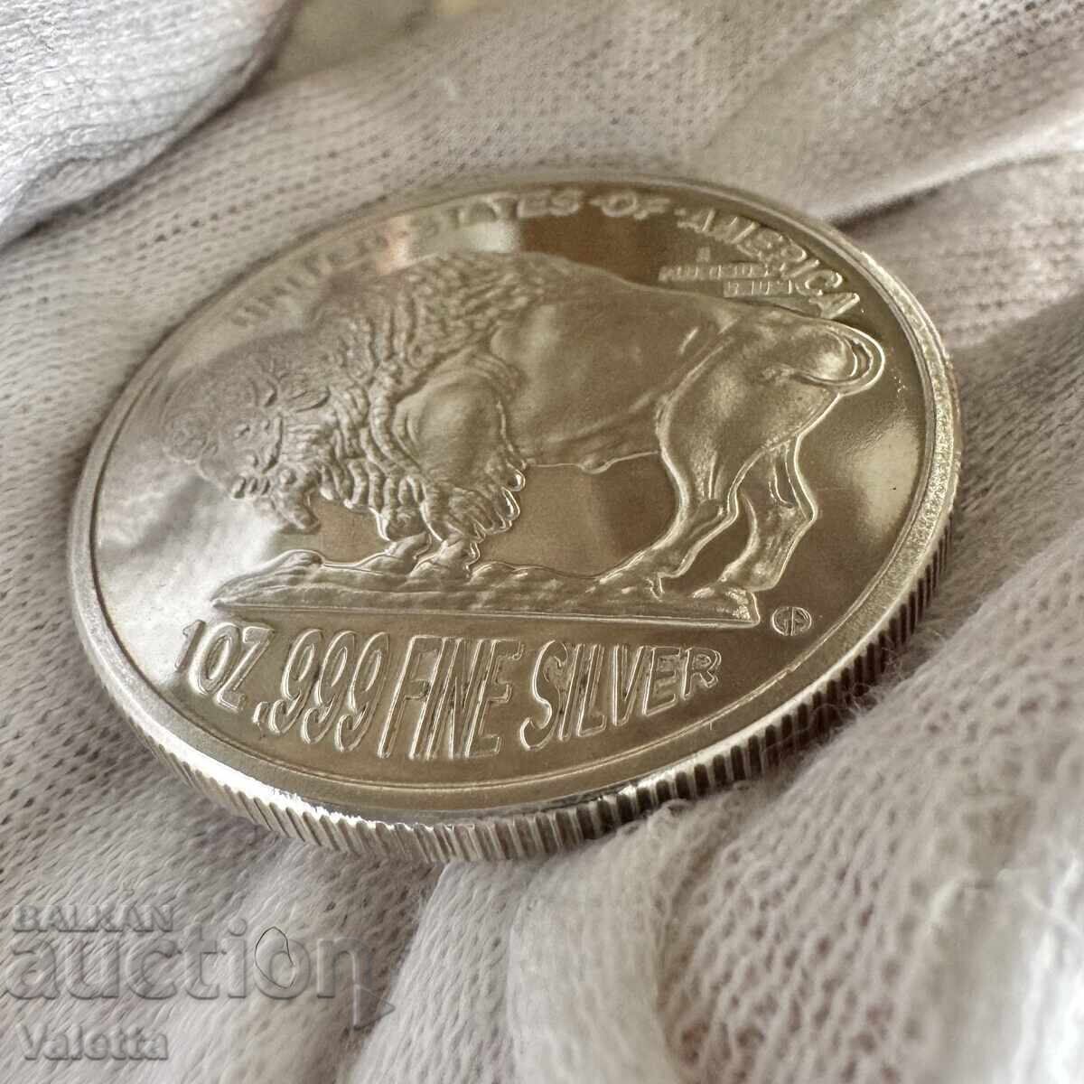 2 Silver Coins American Eagle and Buffalo Round - 6 2 Silver Coins American Eagle and Buffalo Round - 6