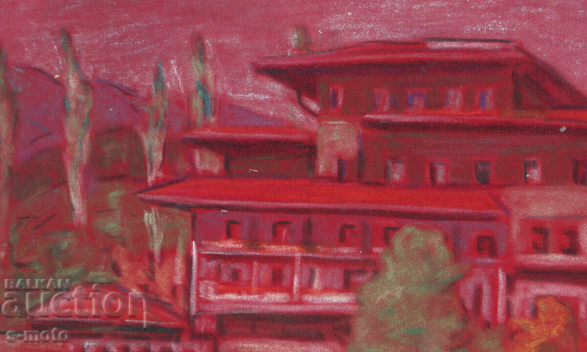 Livrarea Pictură pastel peisaj urban