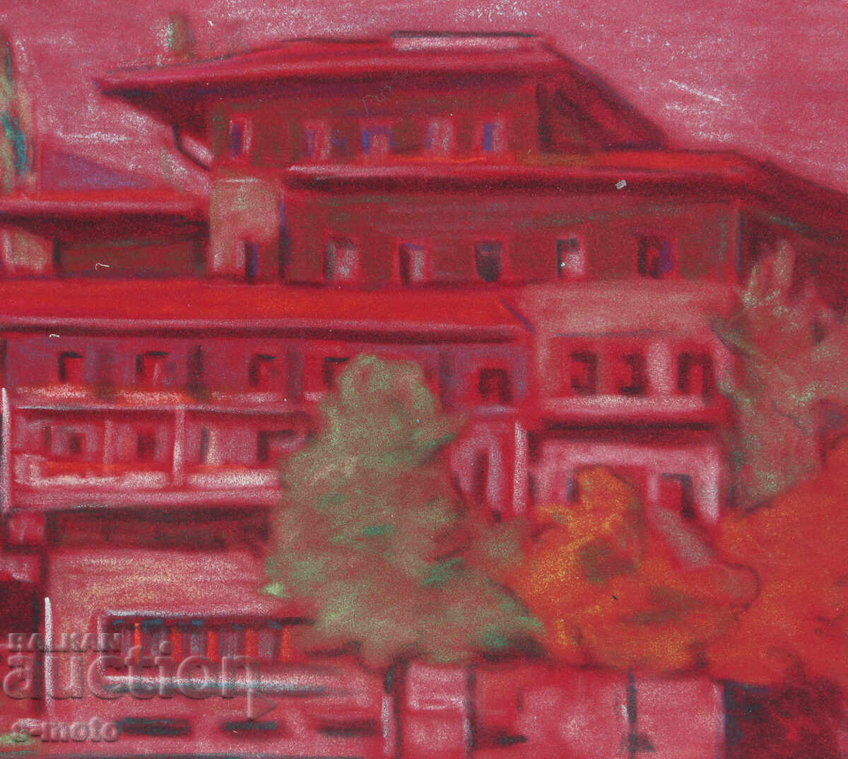 Pictură pastel peisaj urban - 6