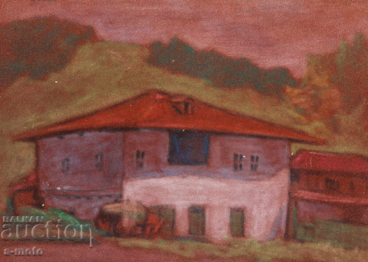 Licitație Pictură pastel peisaj urban