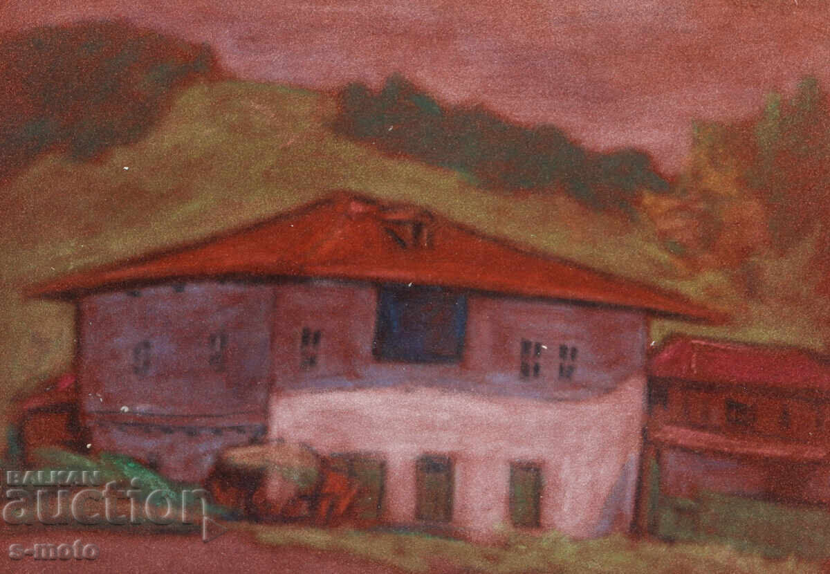 Pictură pastel peisaj urban