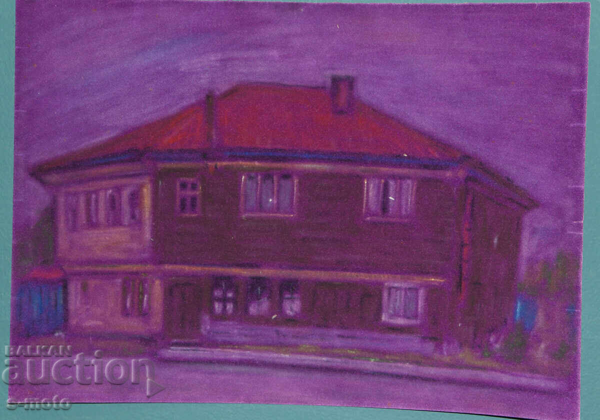 Pictură pastel peisaj urban cu preț € 100.00 | 195.58 BGN