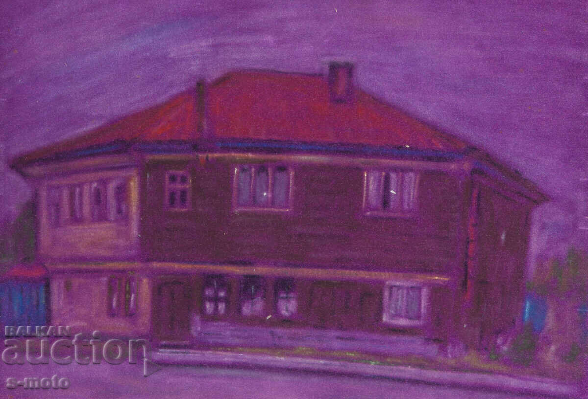 Licitație Pictură pastel peisaj urban