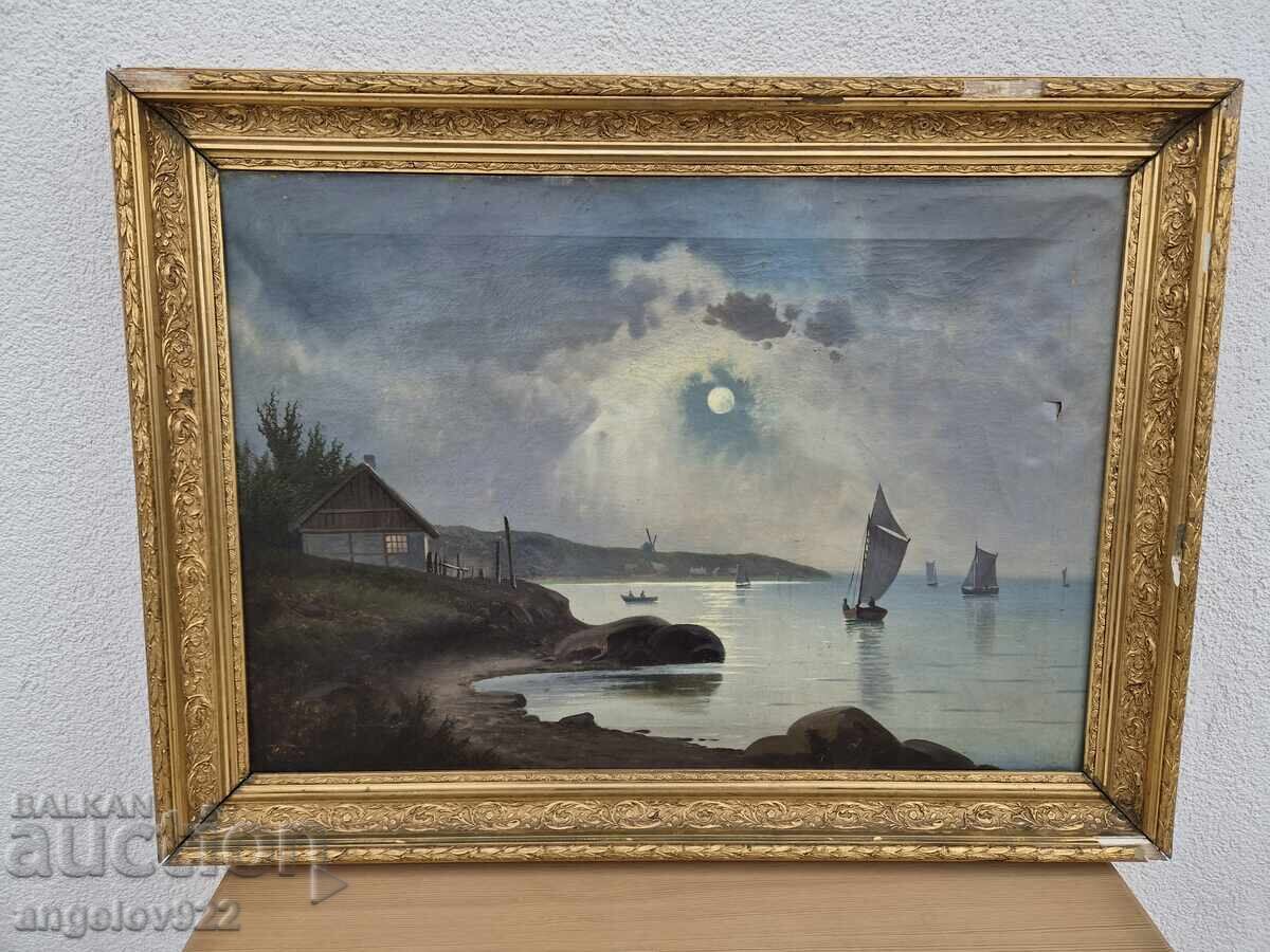 Pictură în ulei pe pânză a autorului vechi!!! cu preț € 1.61 | 3.15 BGN