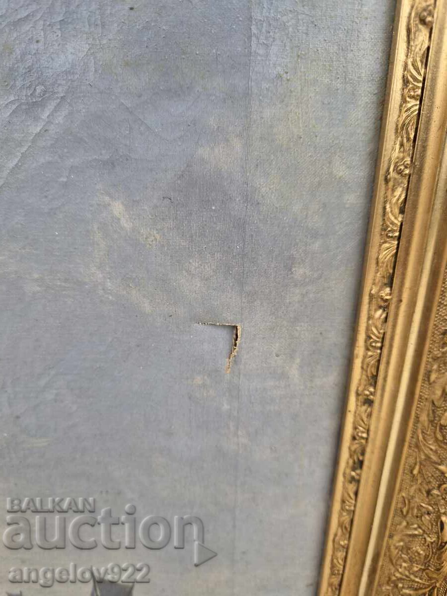 Pictură în ulei pe pânză a autorului vechi!!! - 7