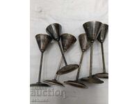 Pahare de lichior placate cu argint