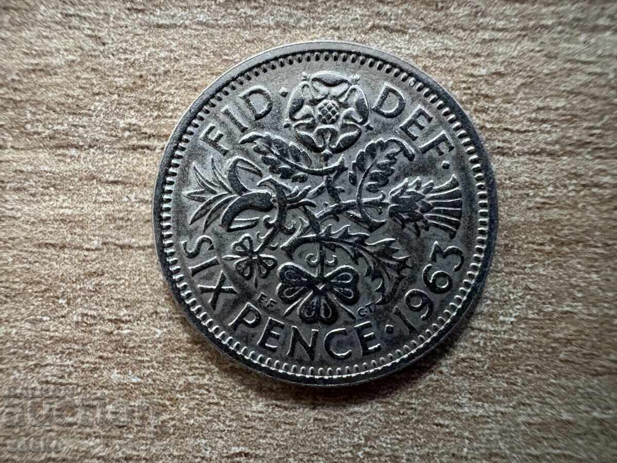 Marea Britanie - 6 pence (1963)