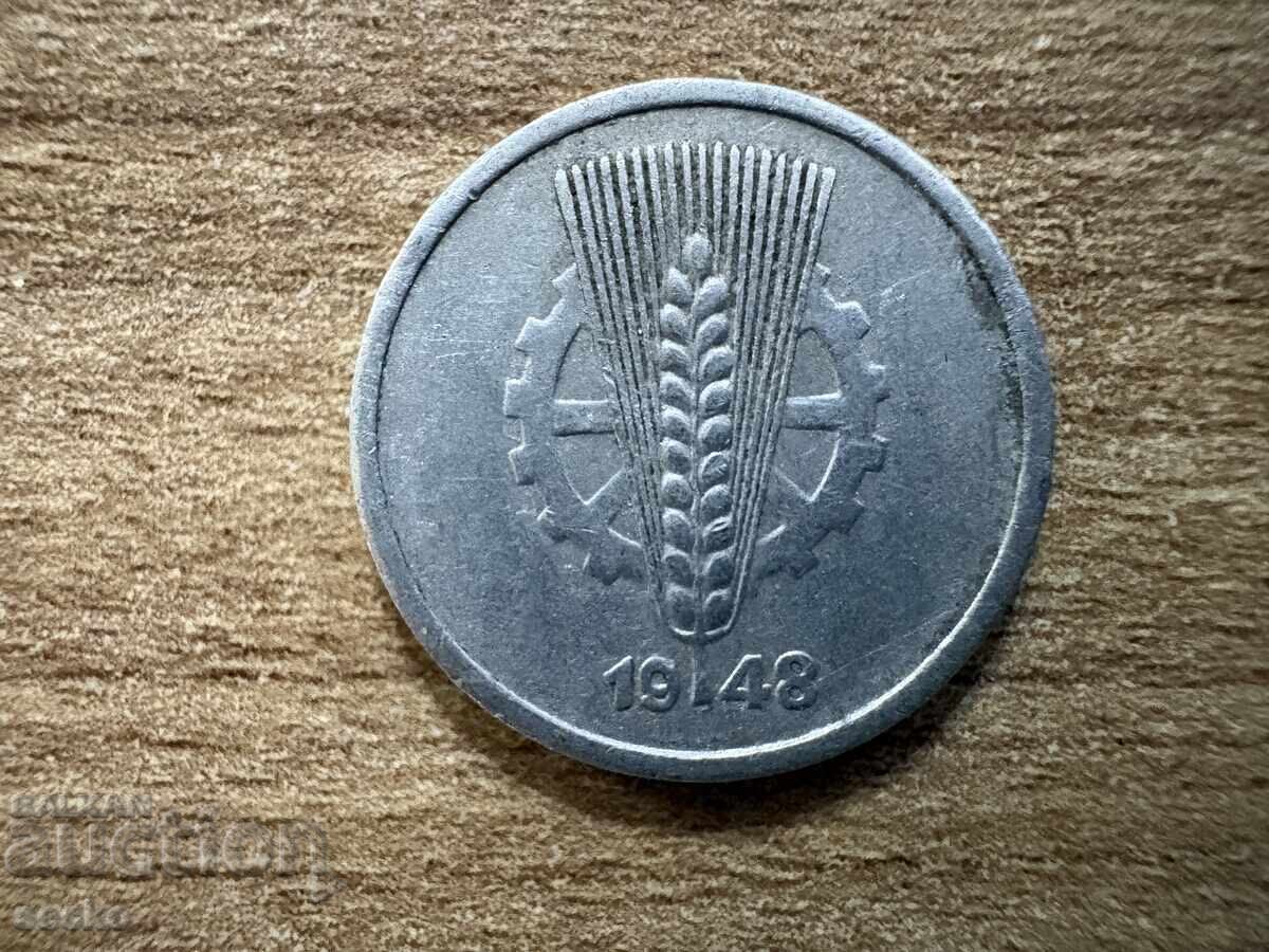 RDA - 5 pfennig (1948) cu preț € 0.20 | 0.39 BGN