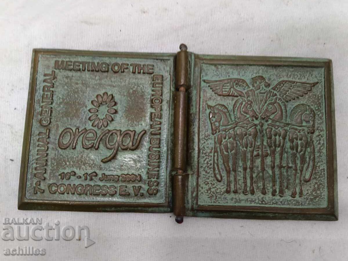 Suvenir publicitar din bronz Overgas Suvenir publicitar din bronz Overgas