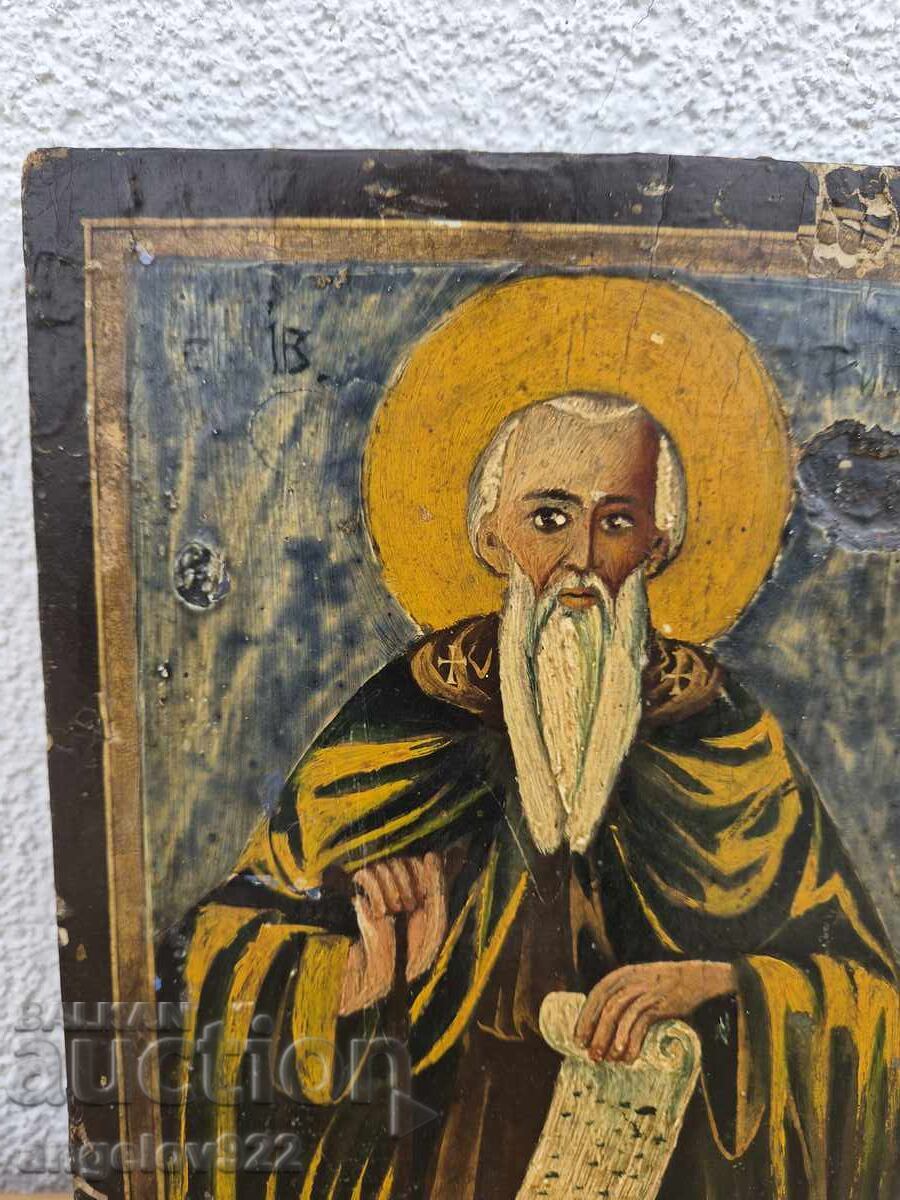 Livrarea Veche Icoană Pictată Sfântul Ioan de Rila