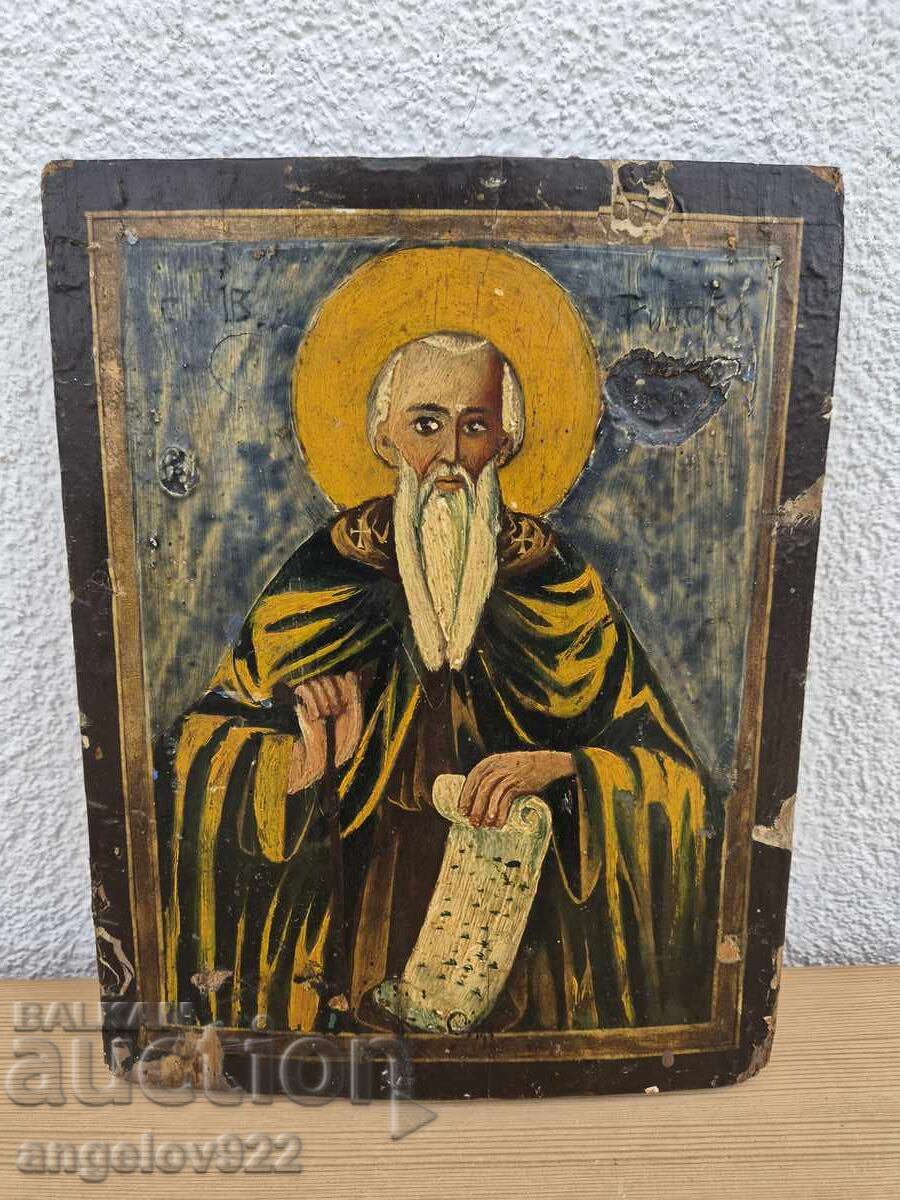 Veche Icoană Pictată Sfântul Ioan de Rila - 6