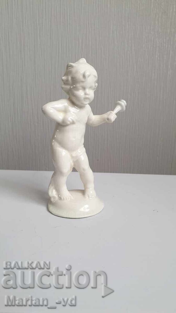 Înger de porțelan vechi cu ștampilă - 5