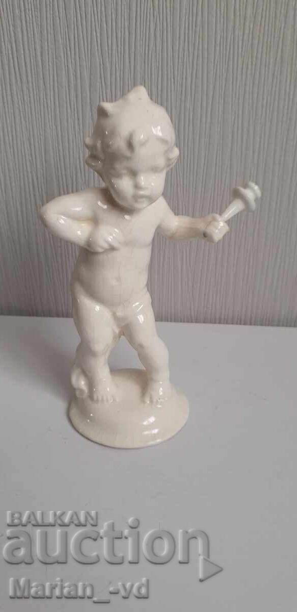 Înger de porțelan vechi cu ștampilă - 7