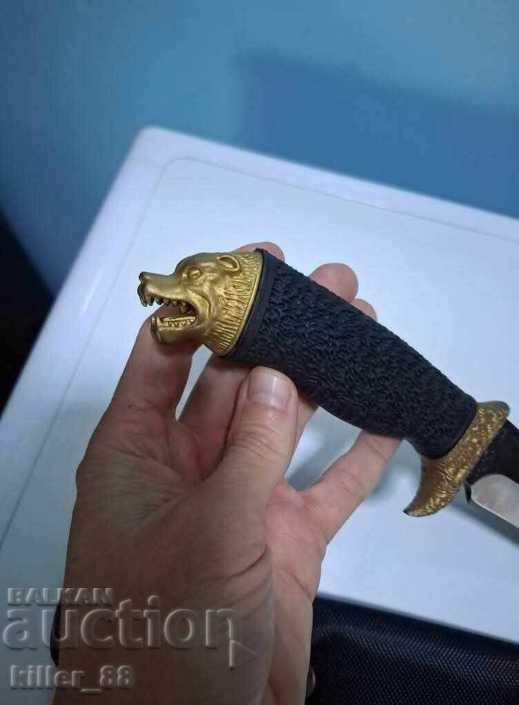 Auction Knife with hunting motifs on the blade Auction Knife with hunting motifs on the blade