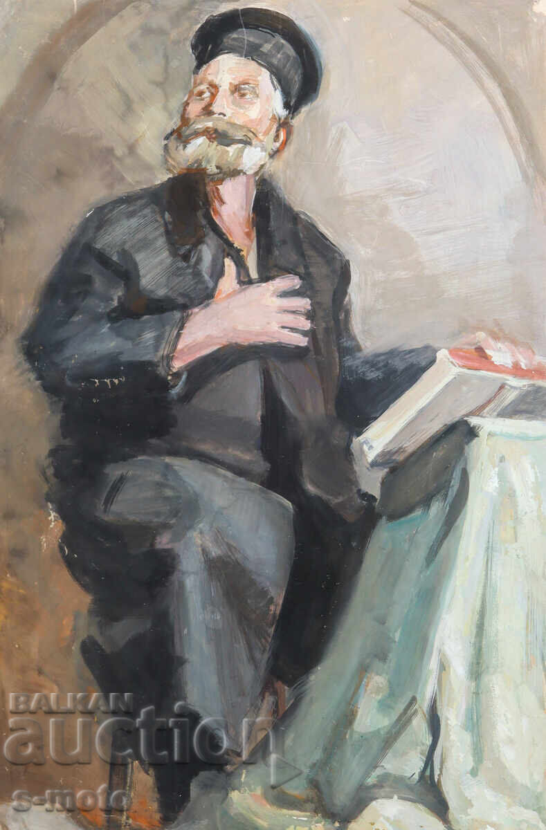 Tablou vechi compoziție figurativă portret