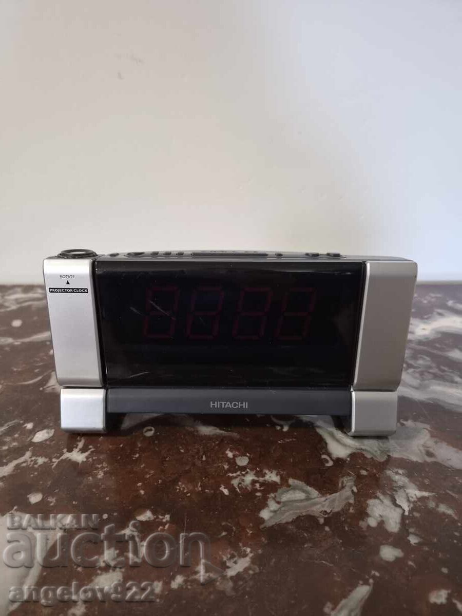 Hitachi projection alarm clock radio