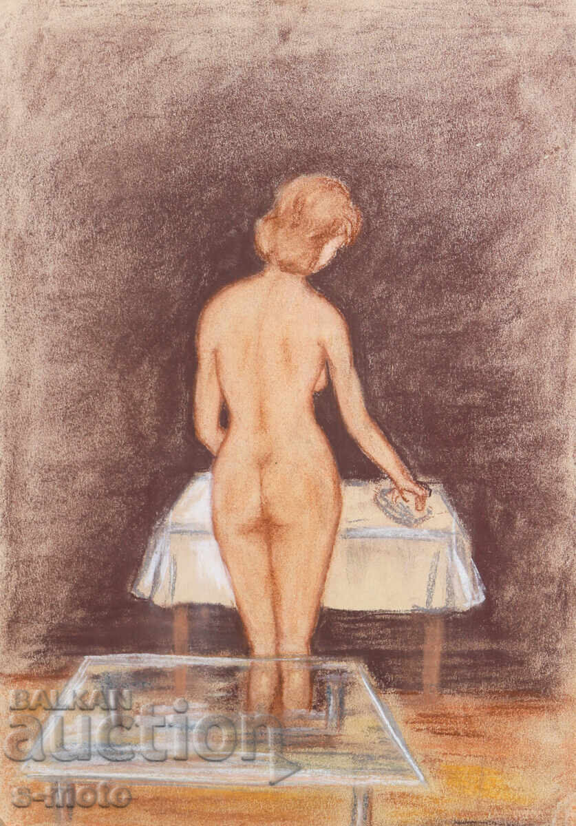 Παλιά ζωγραφιά πορτρέτο γυμνό σώμα