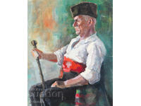 Tablou vechi compoziție figurativă portret