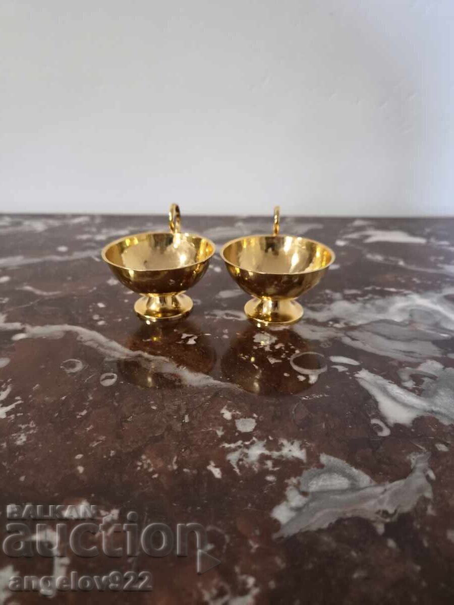 Beautiful metal coffee cups with gilding!!! with price € 1.50 | 2.93 BGN