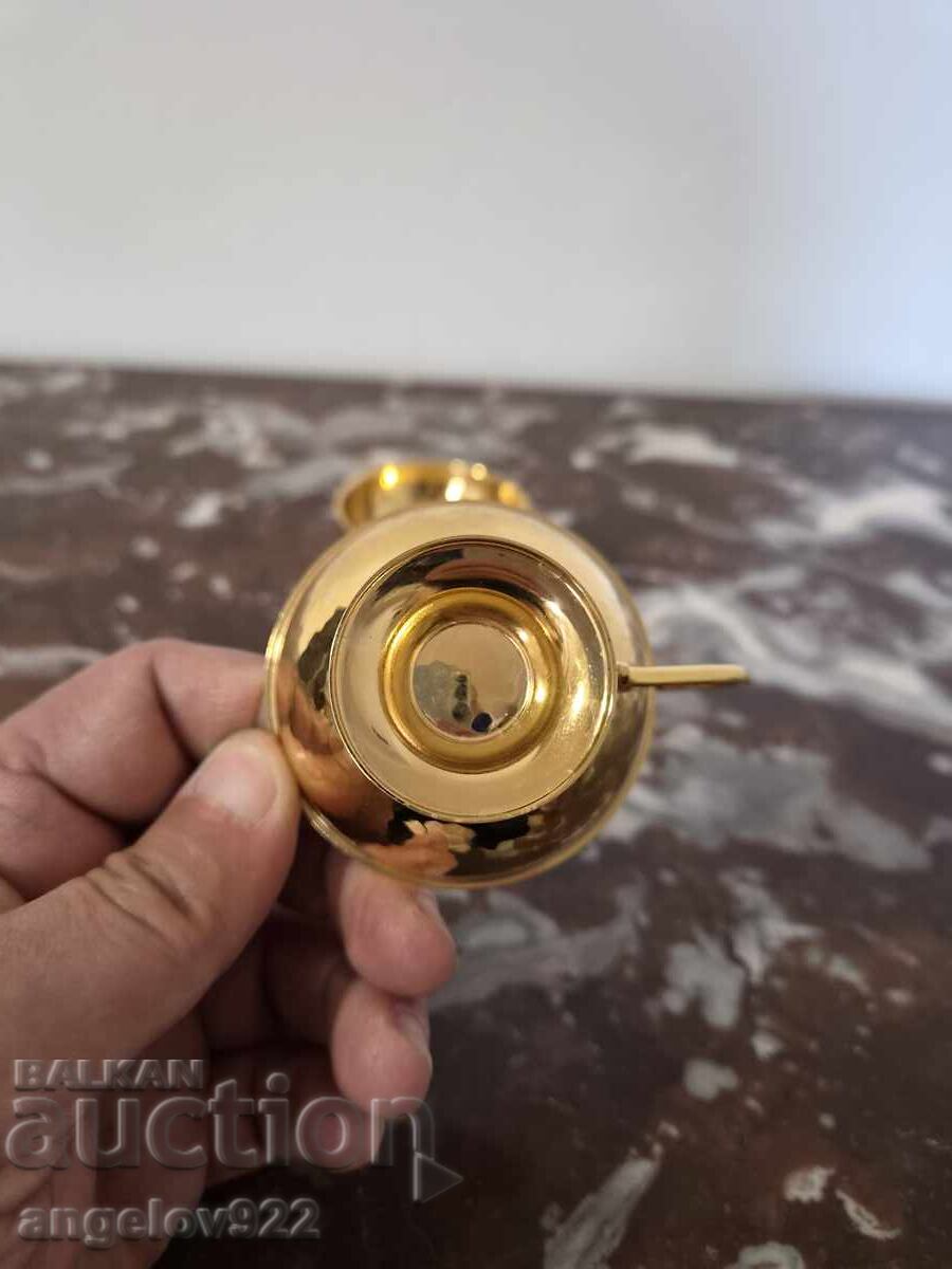 Beautiful metal coffee cups with gilding!!! - 7
