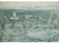 Kартина акварел морски пейзаж