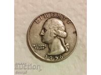 1/4 dolar 1956 Argint