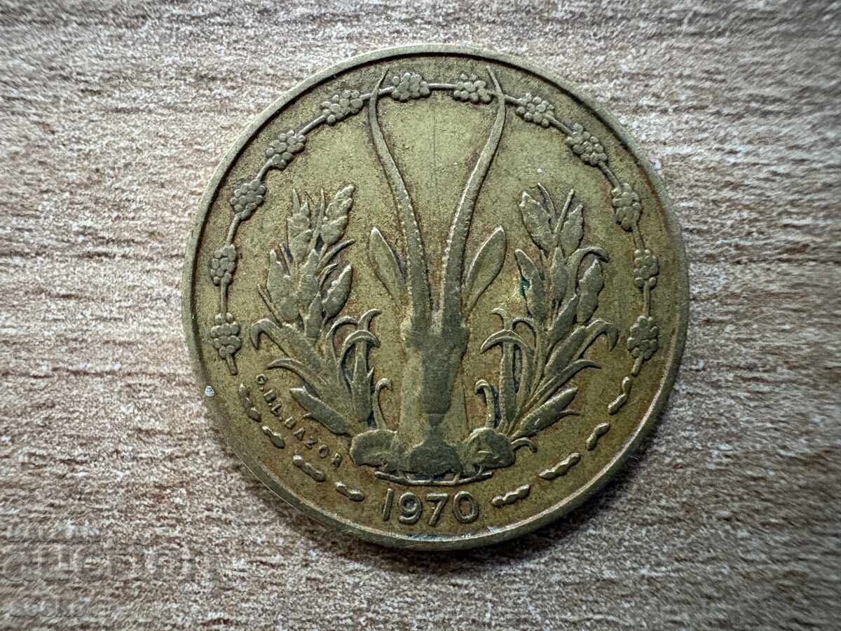 West Africa - 10 francs (1970) with price € 0.35 | 0.68 BGN