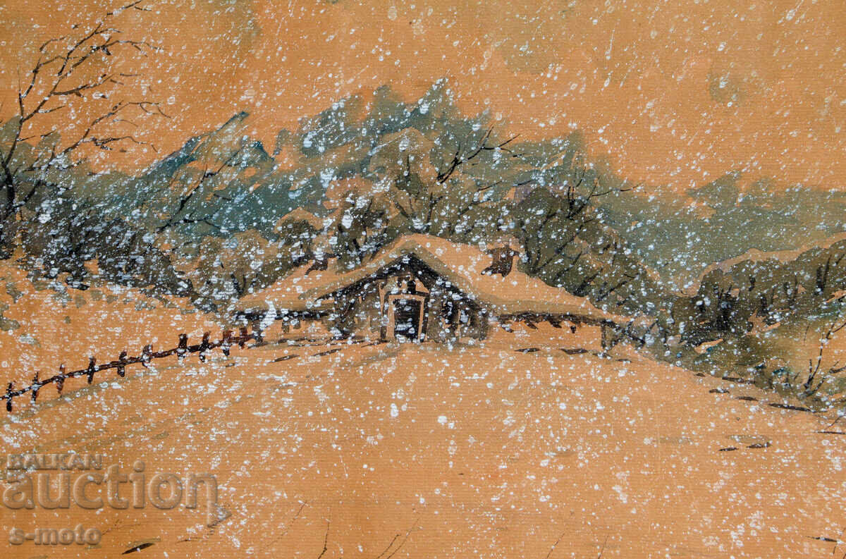 Δημοπρασία Παλιά ζωγραφιά τοπίο ακουαρέλα