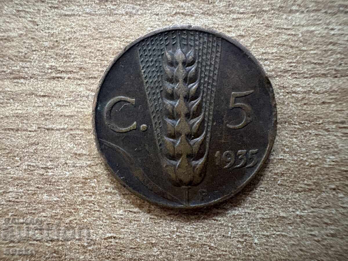 Италия - 5 чентезими (1935)