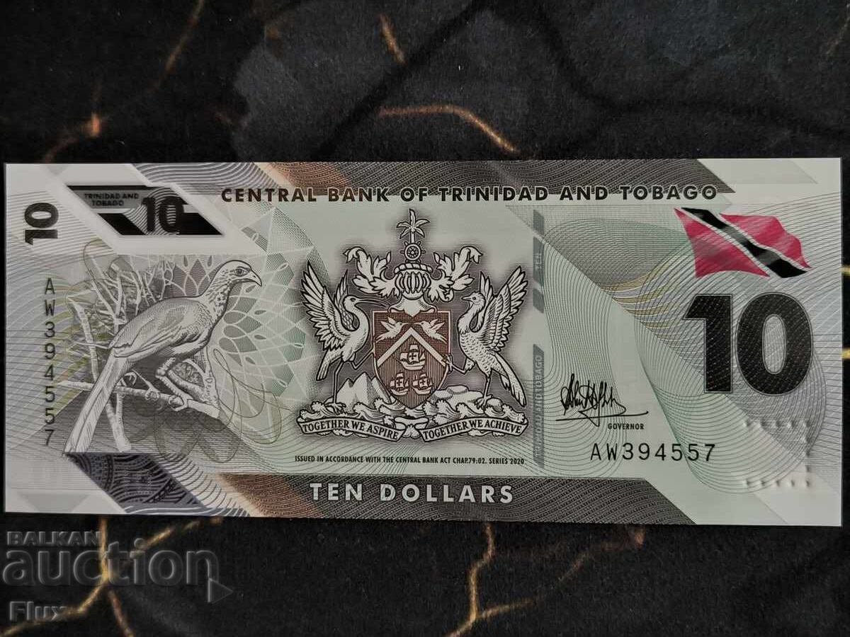 Банкнота - Тринидад и Тобаго - 10 доларa UNC | 2020г