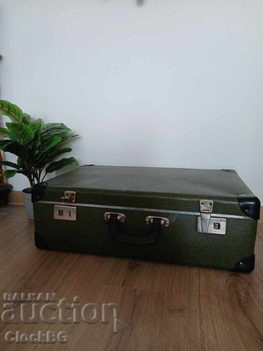 Retro green suitcase