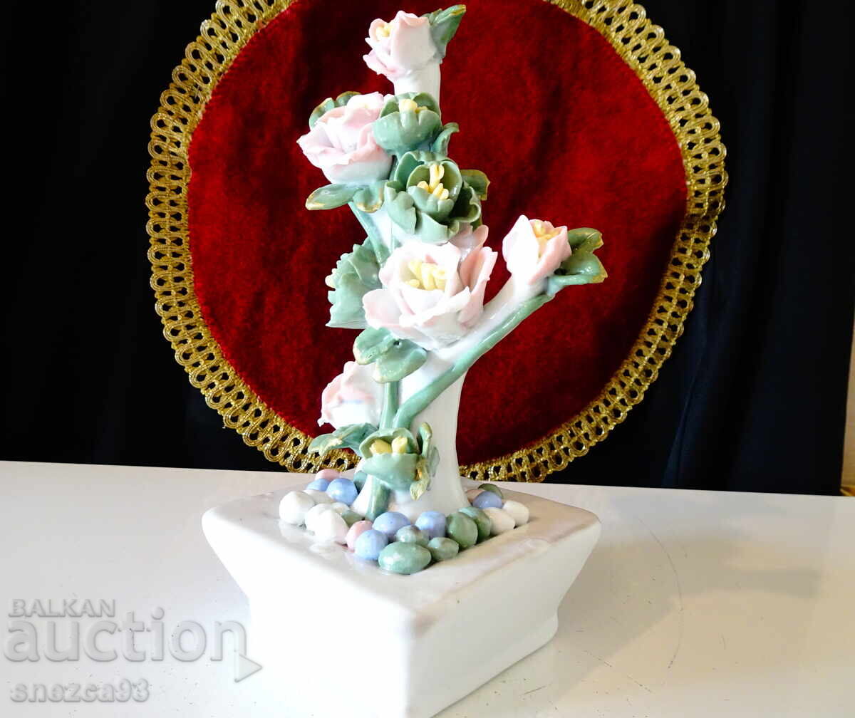 Livrarea Figurină din porțelan Roz în ghiveci 20 cm