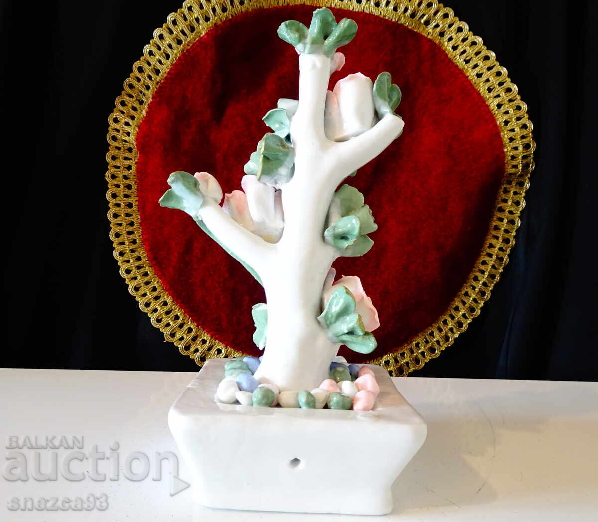 Figurină din porțelan Roz în ghiveci 20 cm - 5