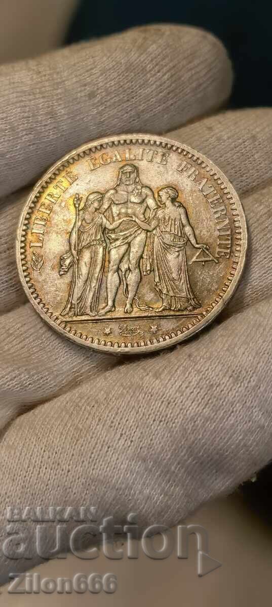 5 francs 1873 year with price € 65.00 | 127.13 BGN