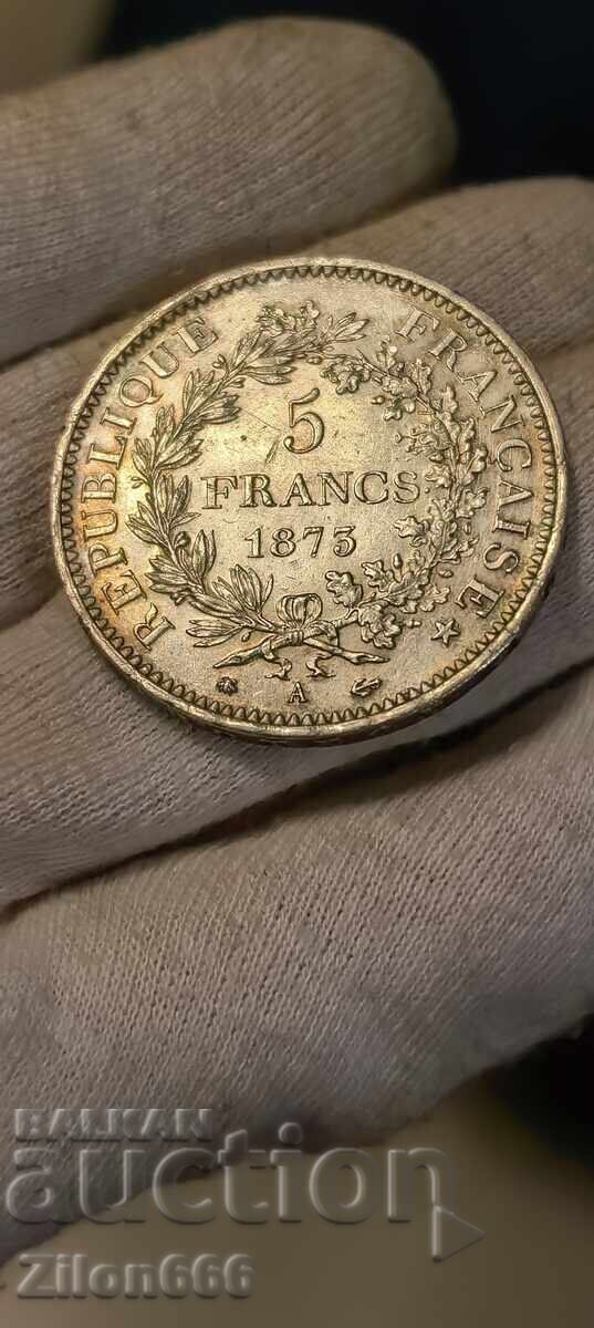 5 francs 1873 year