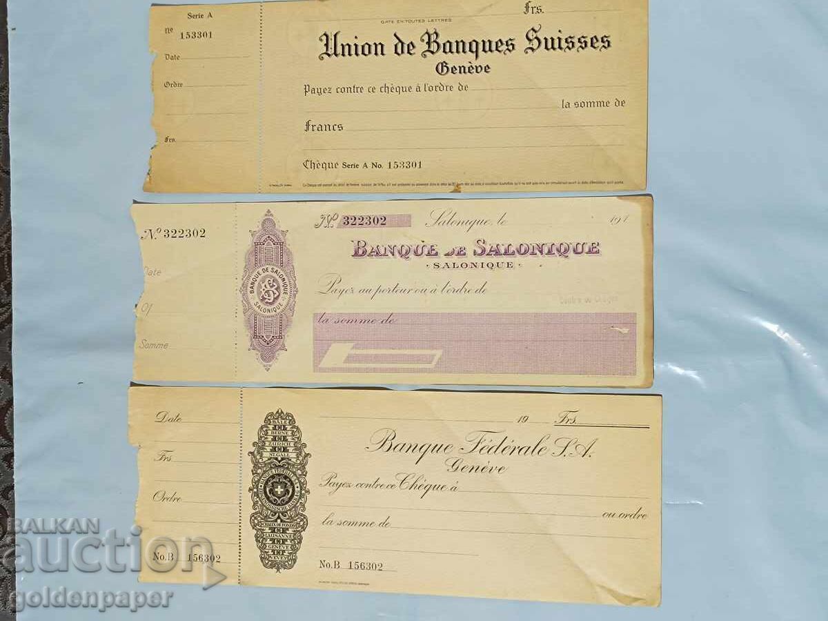 Licitație Vechi cecuri nefolosite 1920